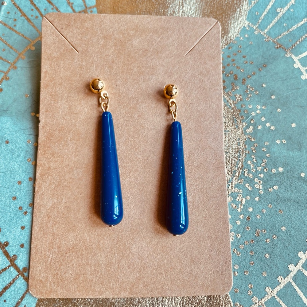 blue drop earrings
